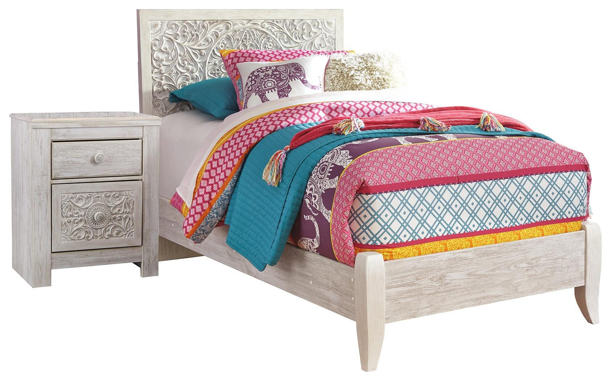 Paxberry Panel Bed Set - Twin, Nightstand