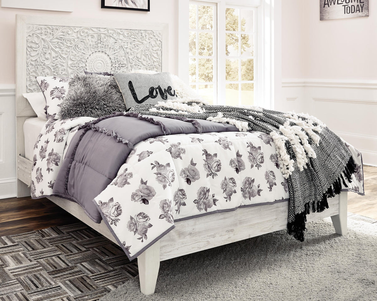 Paxberry Twin Panel Bed, Chest and Nightstand