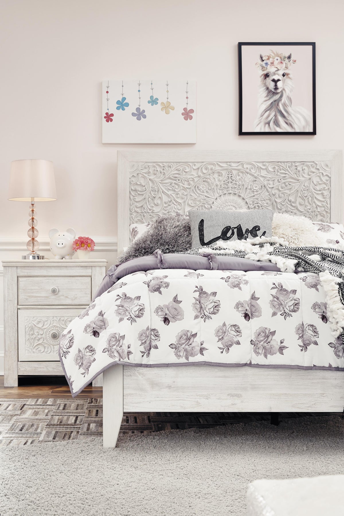 Paxberry Panel Bed Set - Full, Nightstand