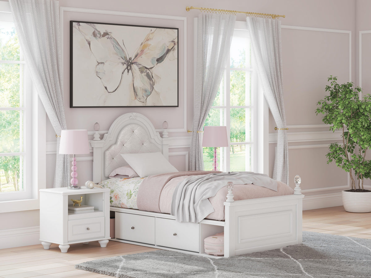 Kozlani Upholstered Panel Bed with Storage