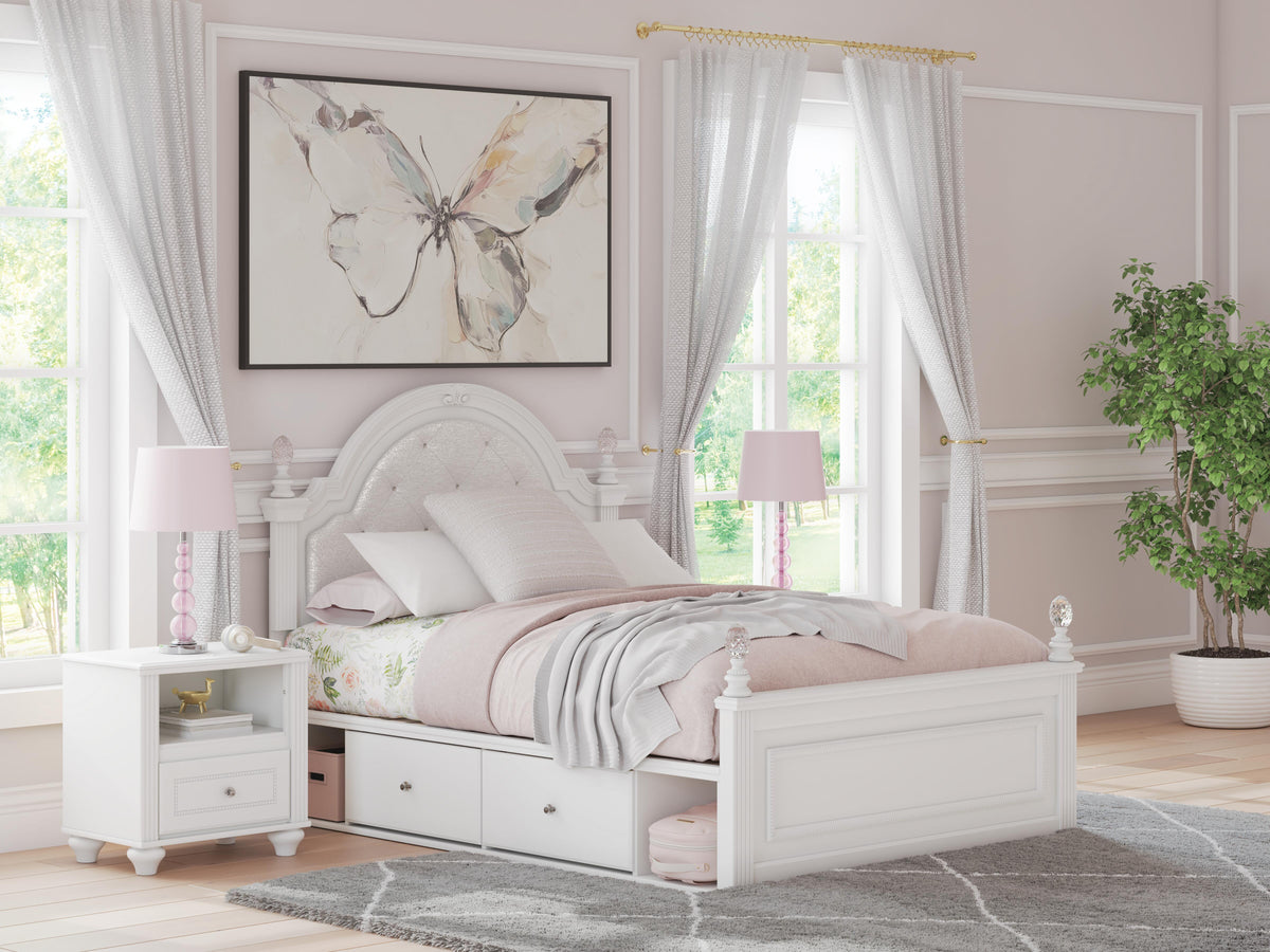 Kozlani Upholstered Panel Bed with Storage