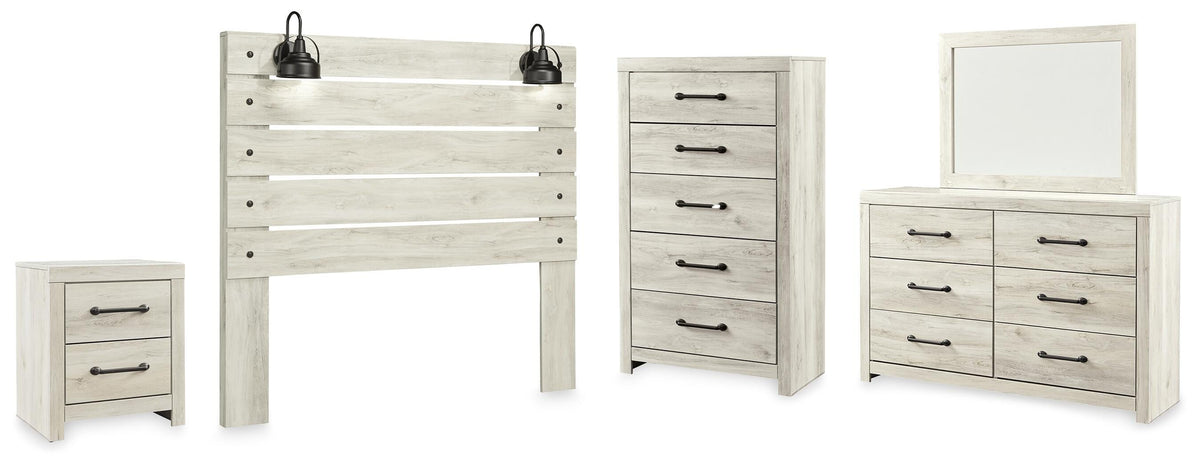 Cambeck Queen Panel Headboard, Dresser, Mirror, Chest and Nightstand
