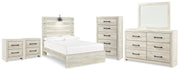 Cambeck Full Panel Bed, Dresser, Mirror, Chest and 2 Nightstands