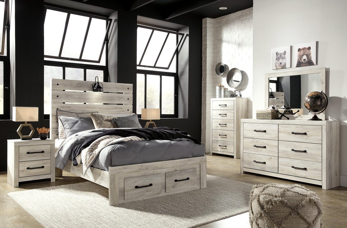 Cambeck Queen Panel Bed with 2 Storage Drawers