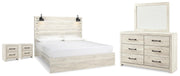 Cambeck King Panel Bed, Dresser, Mirror and 2 Nightstands