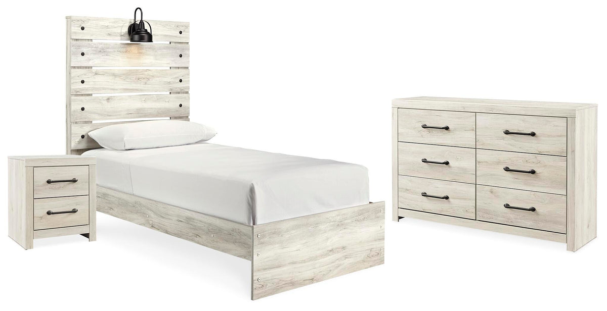 Cambeck Panel Bed Set - Twin, Dresser and Nightstand