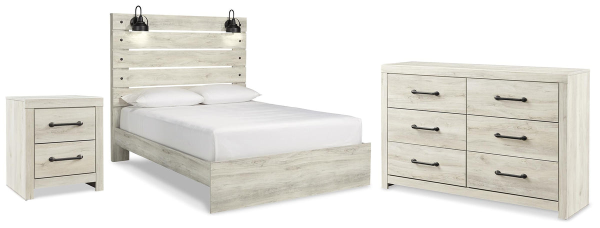 Cambeck Panel Bed Set - Queen, Dresser and Nightstand