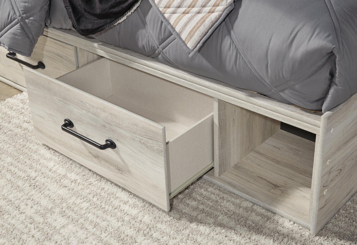 Cambeck Full Panel Bed with Storage, Chest and Nightstand