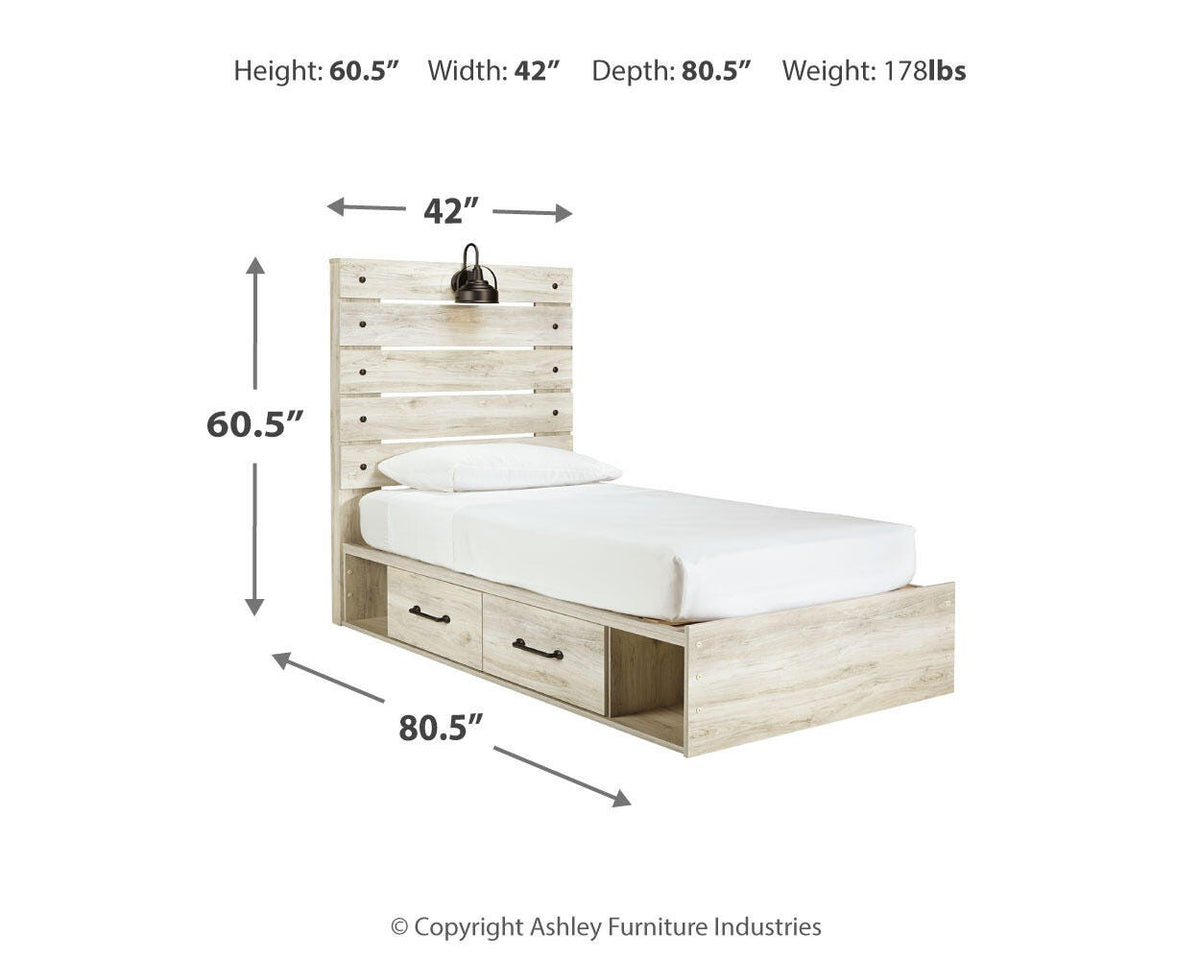Cambeck Queen Panel Bed with 2 Storage Drawers