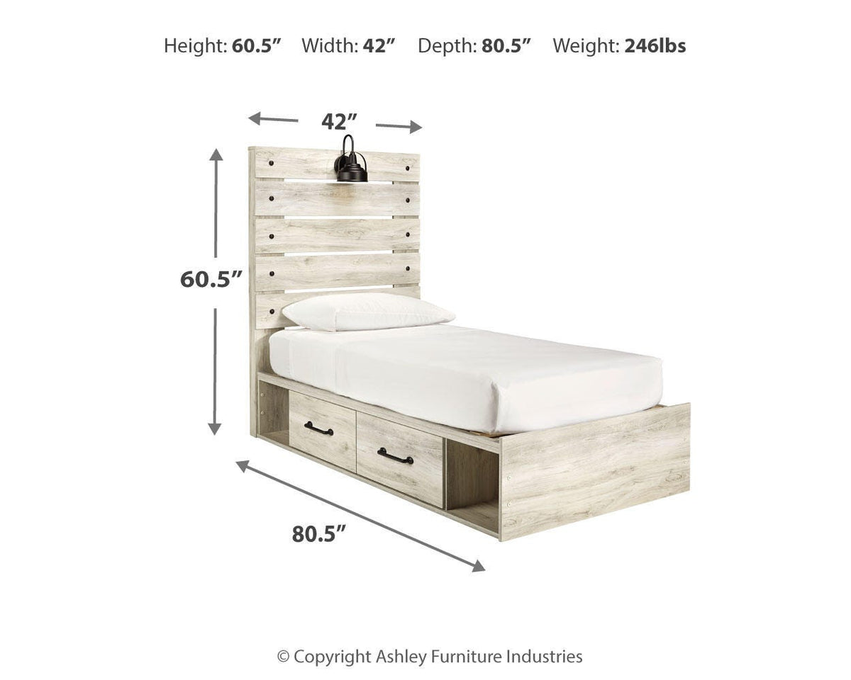 Cambeck Queen Panel Bed with 4 Storage Drawers