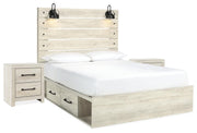 Cambeck Queen Panel Storage Bed and 2 Nightstands