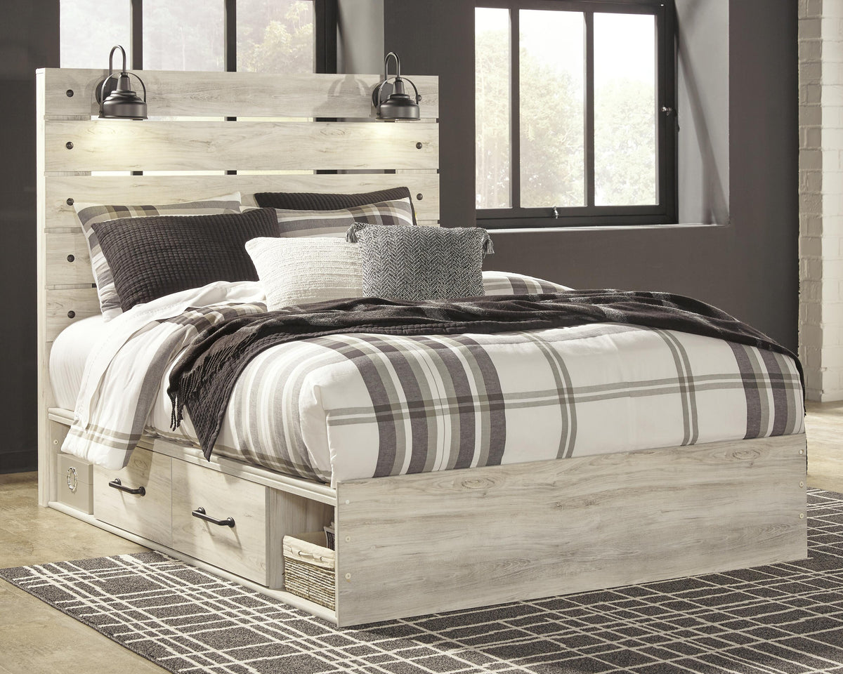 Cambeck Queen Panel Storage Bed, Dresser, Mirror, 2 Chests and 2 Nightstands