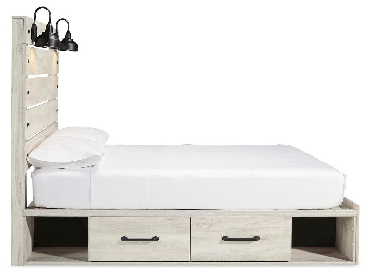 Cambeck Queen Panel Bed with Storage, Dresser and Mirror