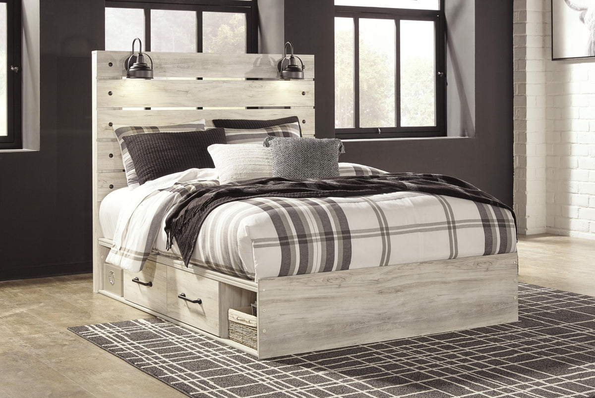 Cambeck Queen Panel Bed with Storage, Dresser and Nightstand