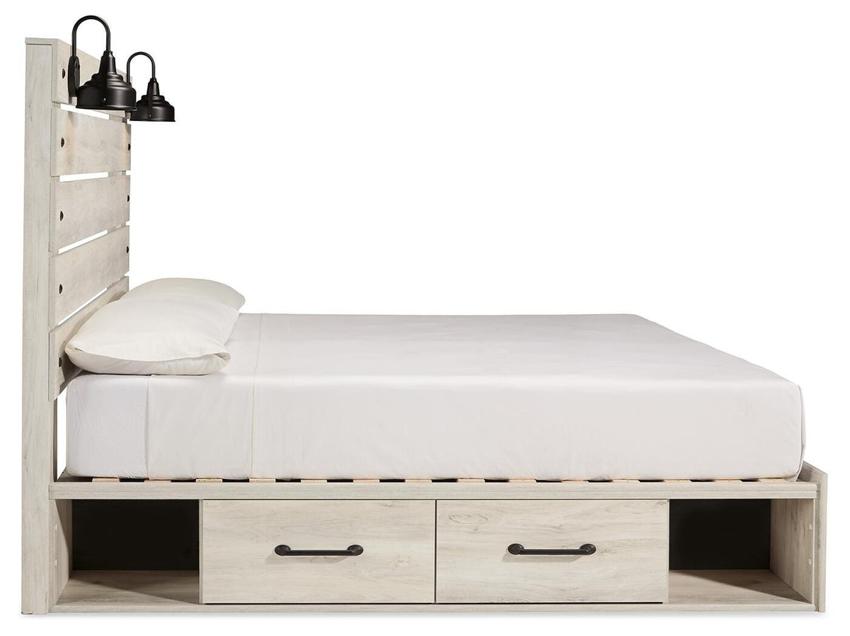 Cambeck King Panel Storage Bed, Dresser, Mirror, Chest and Nightstand