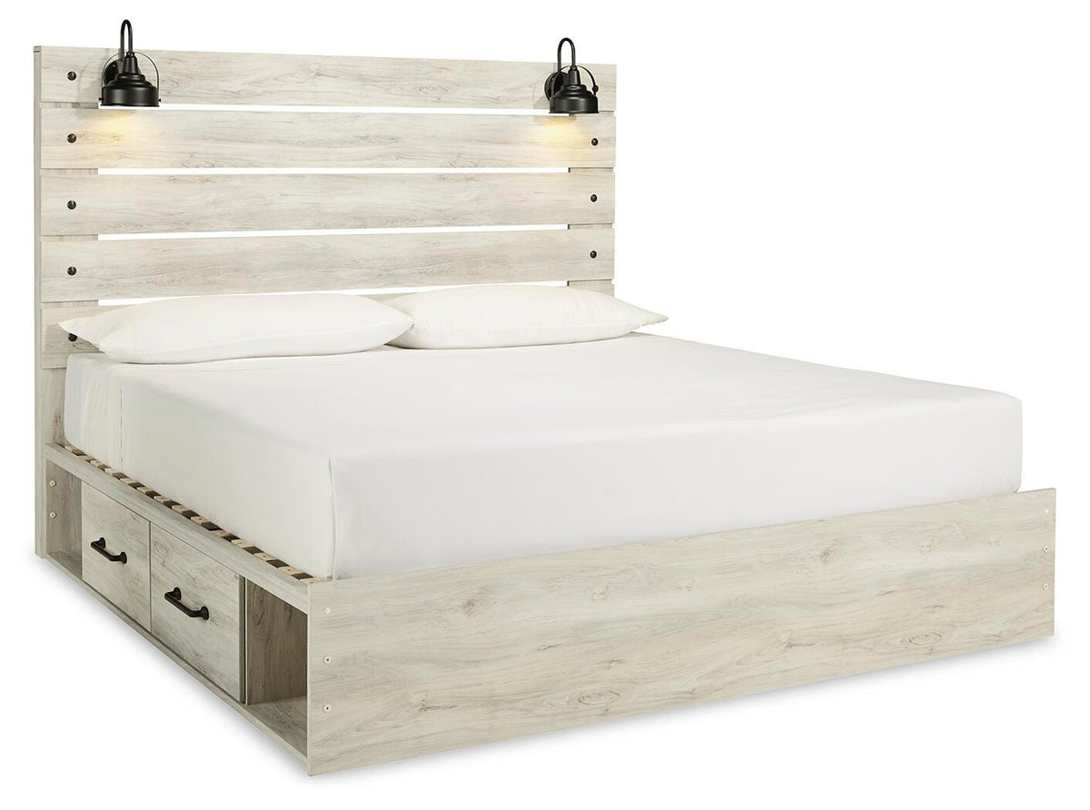 Cambeck Queen Panel Bed with 4 Storage Drawers