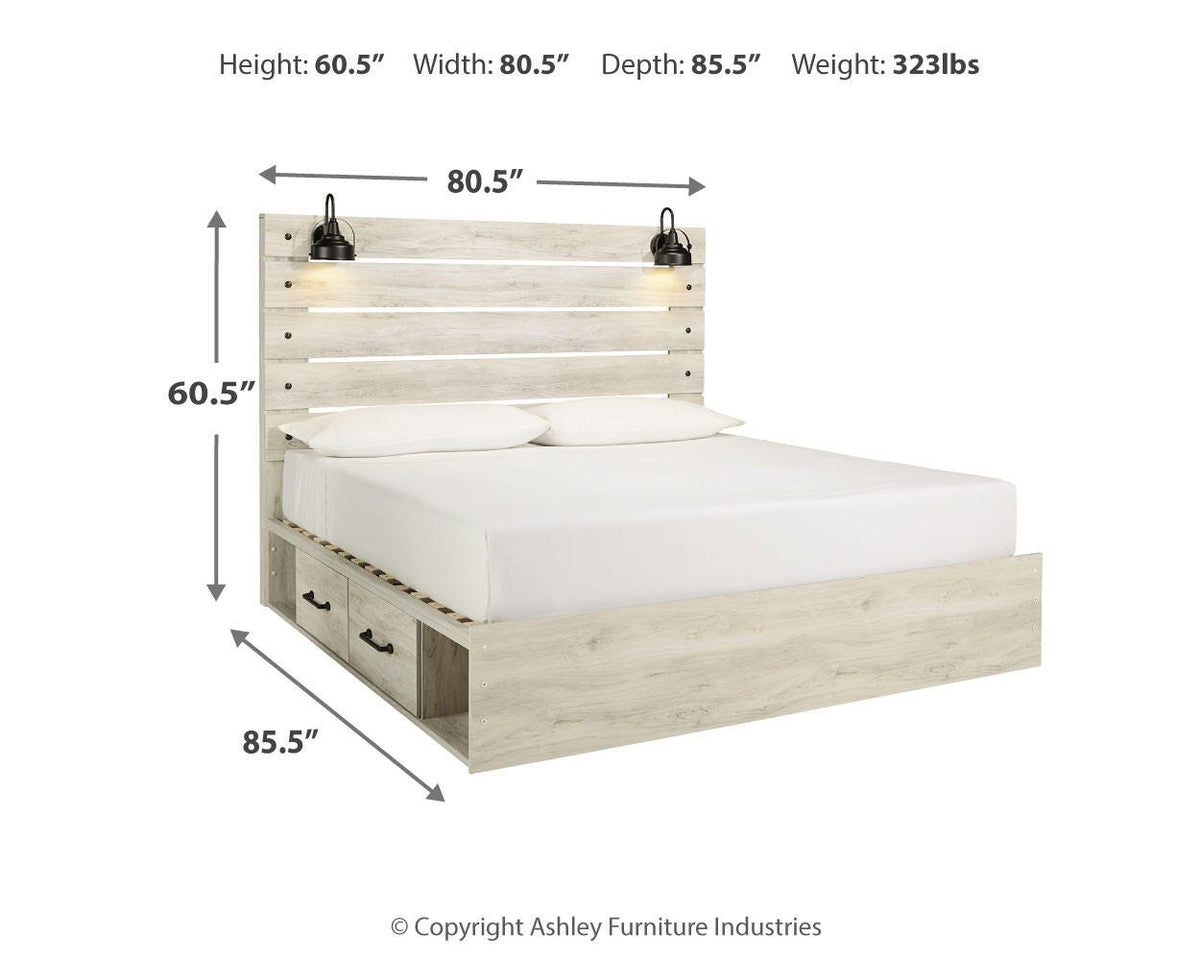 Cambeck Queen Panel Bed with 4 Storage Drawers