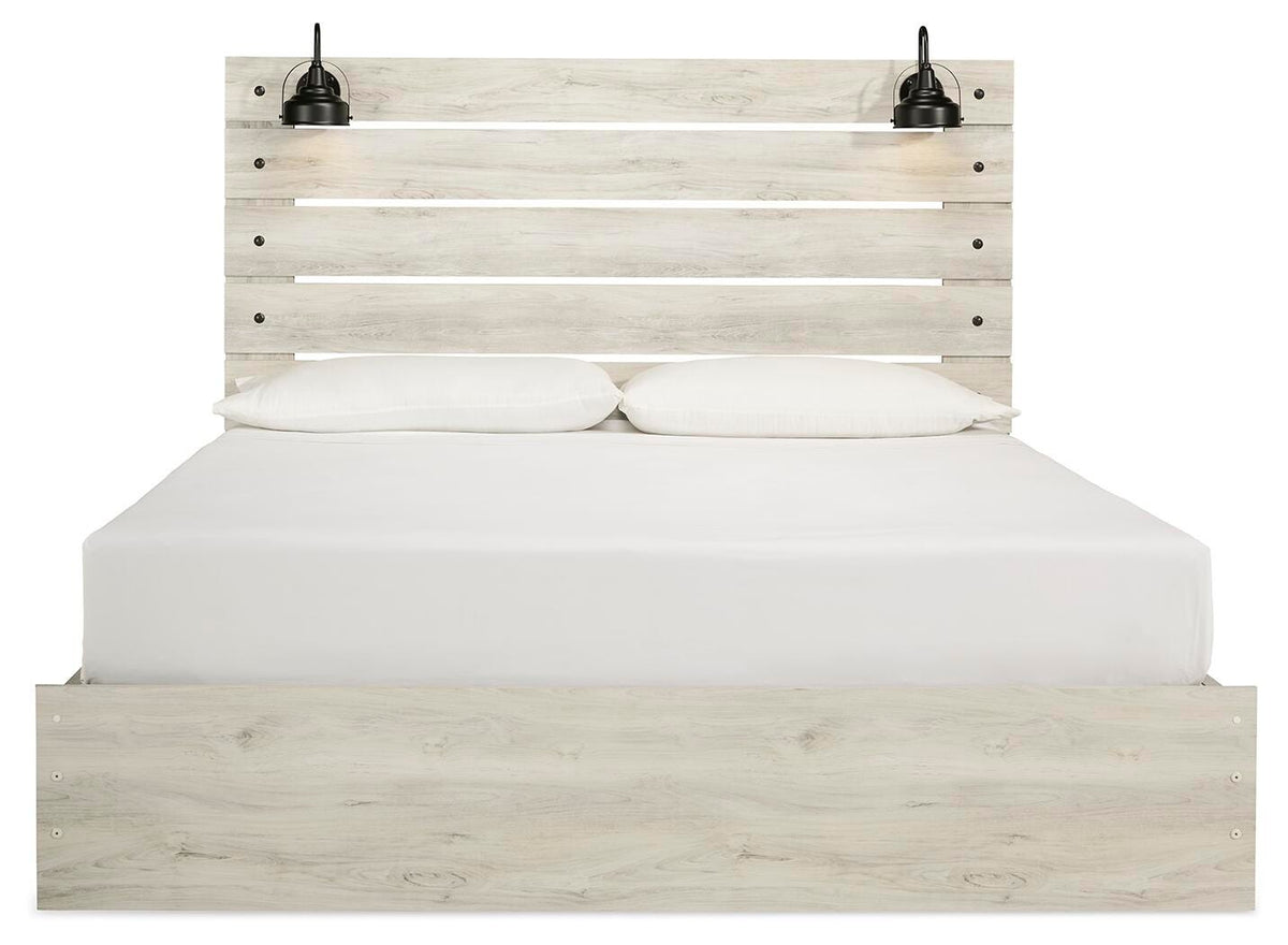 Cambeck King Panel Bed with Storage, Dresser, Mirror, Chest and 2 Nightstands