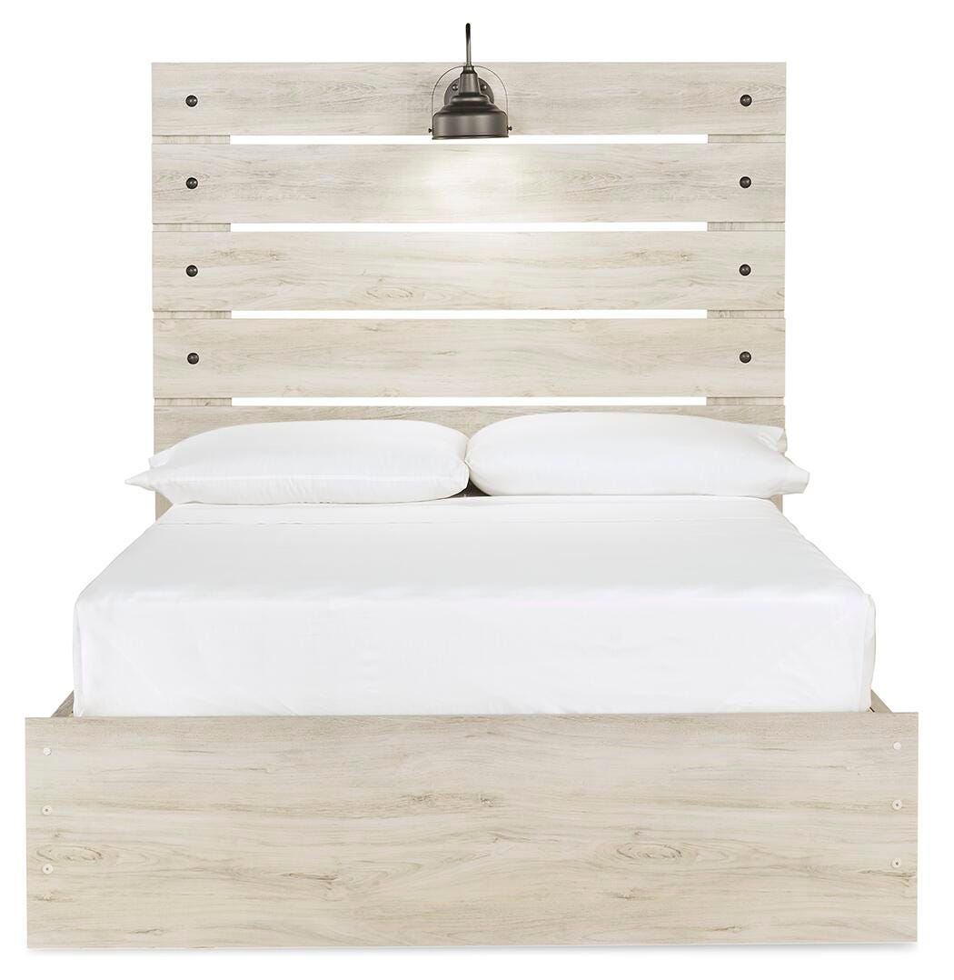 Cambeck Full Panel Bed with Storage, Chest and Nightstand