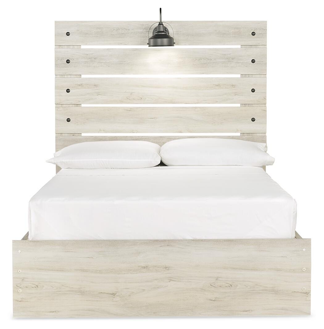 Cambeck Full Panel Bed with Storage, Dresser, Mirror and Nightstand