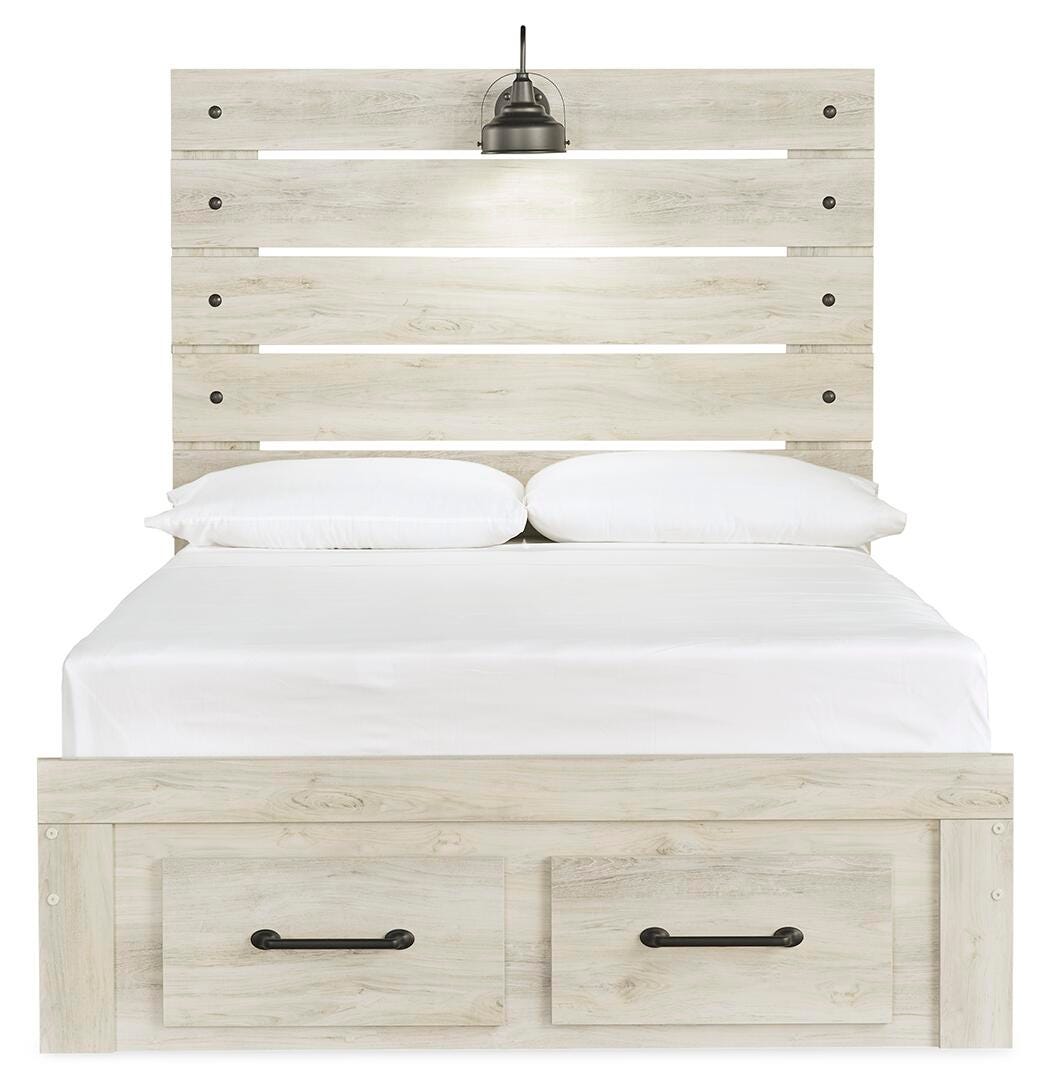 Cambeck Queen Panel Bed with 2 Storage Drawers