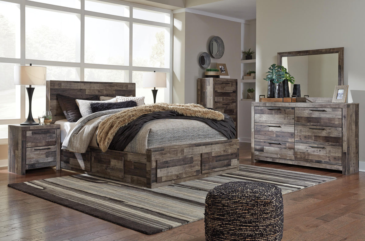 Derekson Panel Bed with 6 Storage Drawers - Full