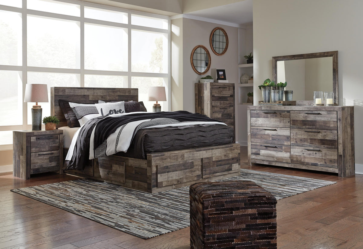 Derekson Panel Bed with 6 Storage Drawers - Queen