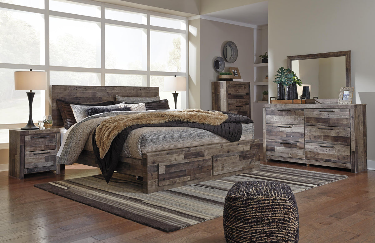 Derekson Queen Panel Bed with 2 Storage Drawers