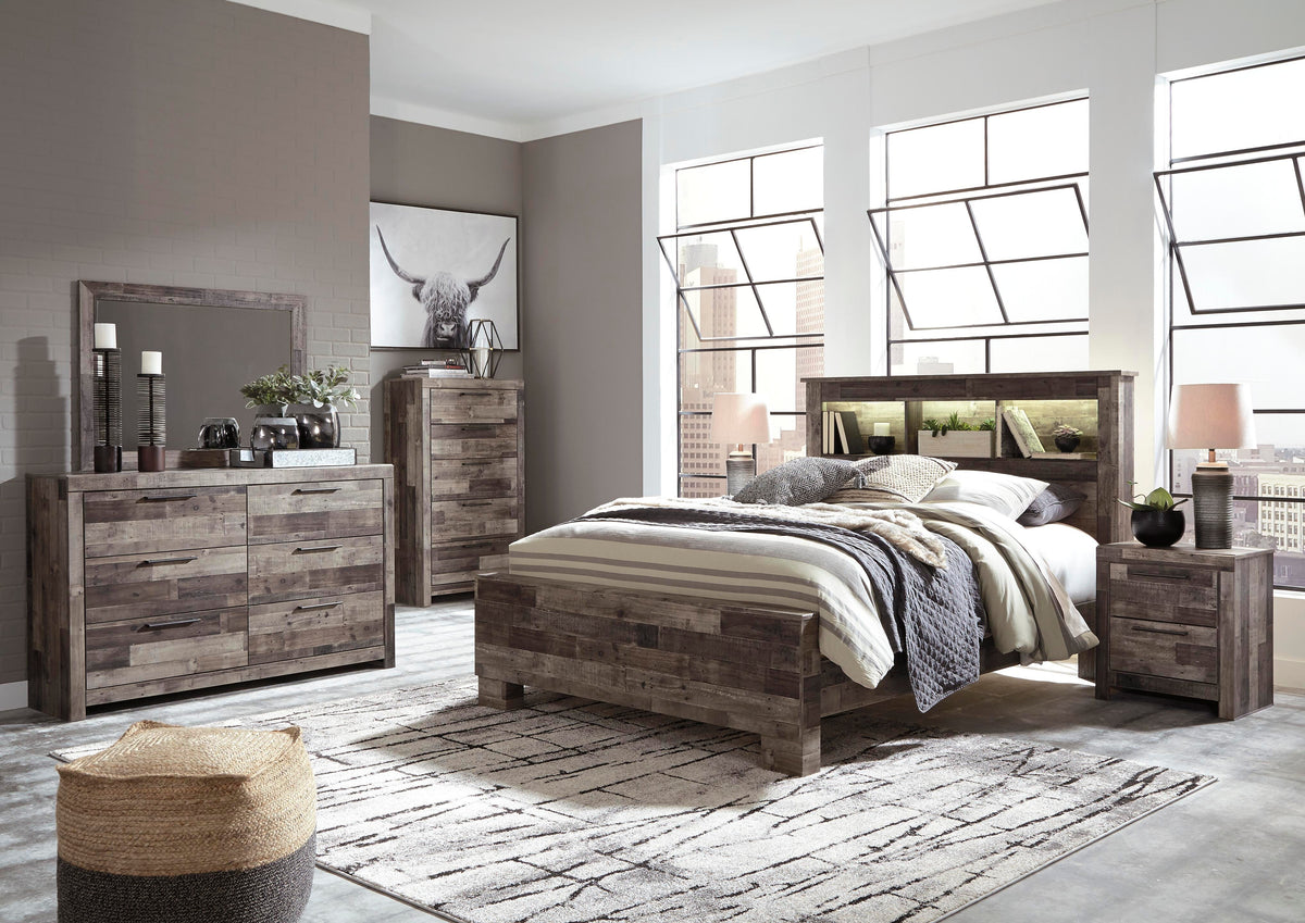 Derekson Panel Bed Set - Full, Dresser