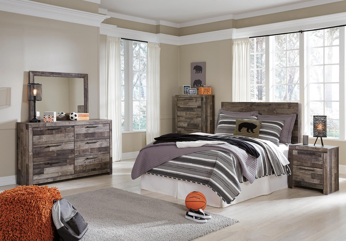 Derekson Full Panel Headboard, Chest and Nightstand