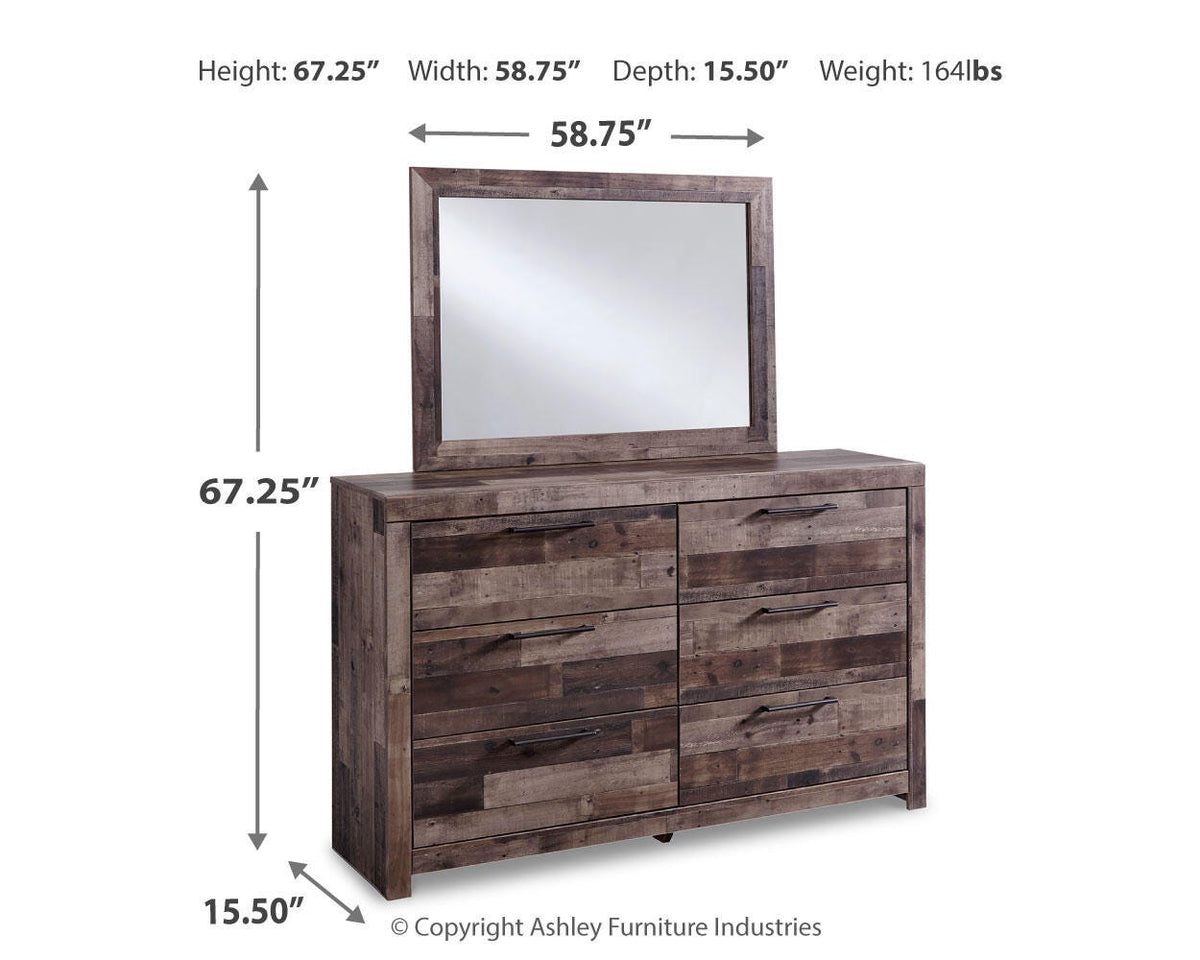 Derekson King Panel Headboard, Dresser, Mirror and Nightstand