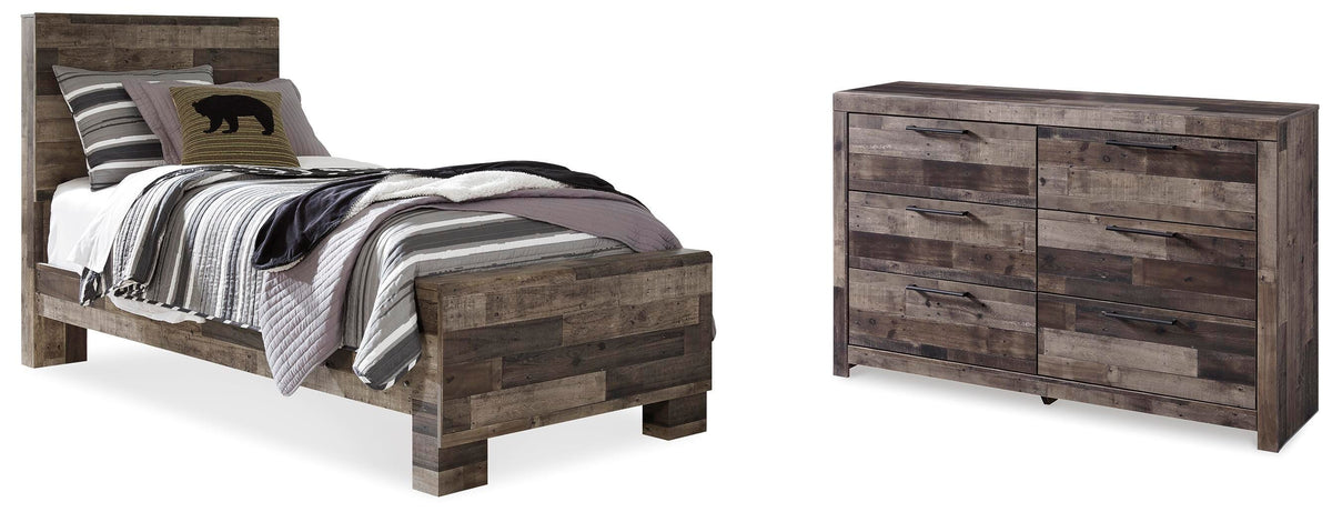 Derekson Panel Bed Set - Twin, Dresser