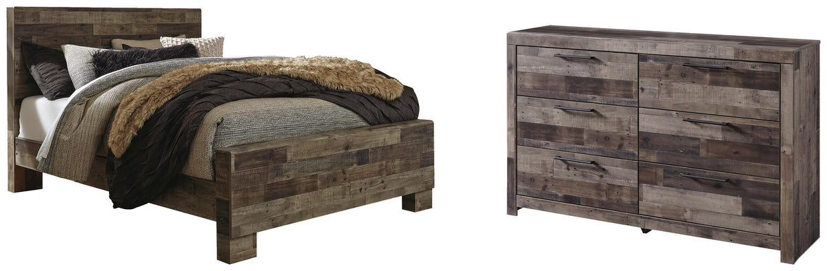 Derekson Panel Bed Set - Queen, Dresser
