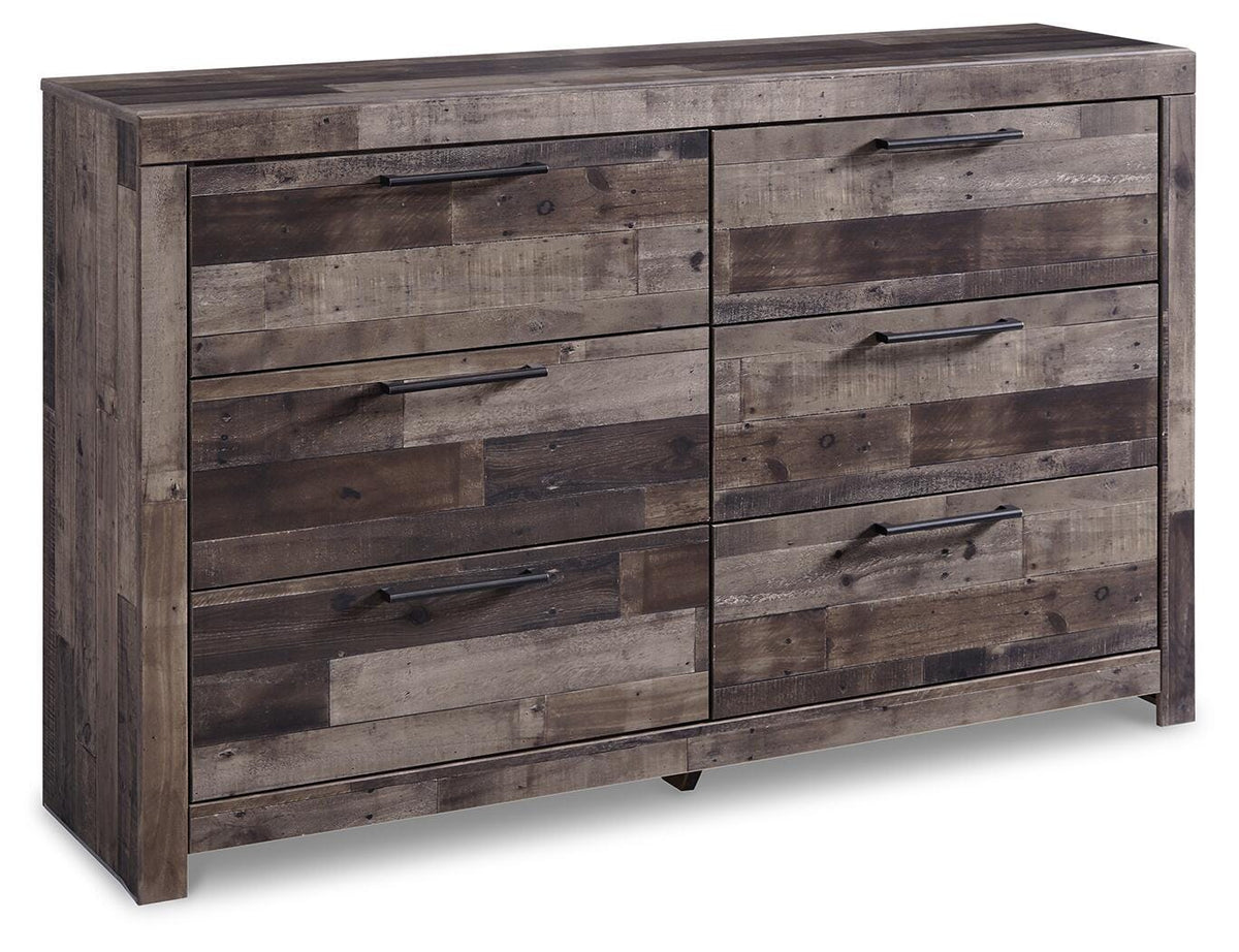 Derekson Panel Bed with 6 Storage Drawers Set - Full, Dresser