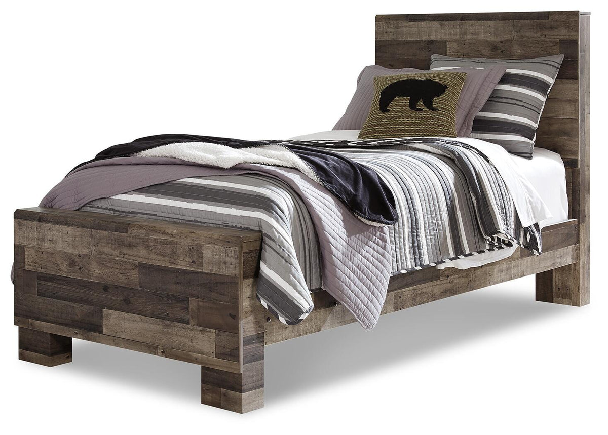 Derekson Twin Panel Bed, Dresser and Mirror