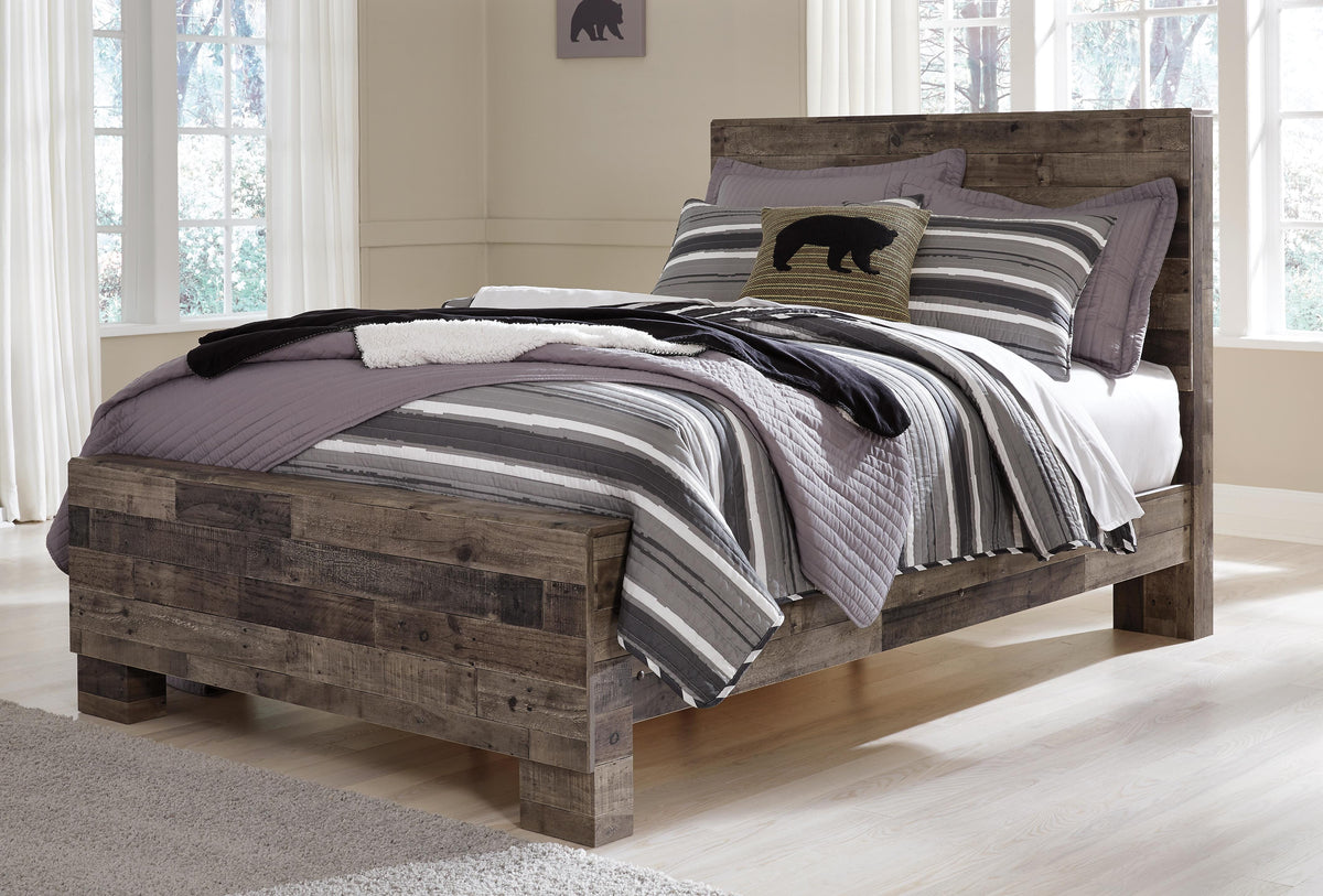Derekson Full Panel Bed, Dresser and Mirror
