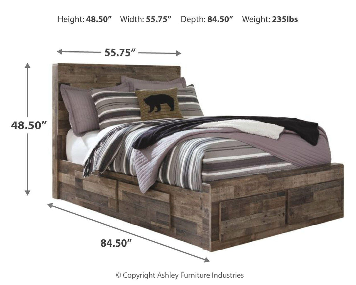 Derekson Panel Bed with 6 Storage Drawers - Full