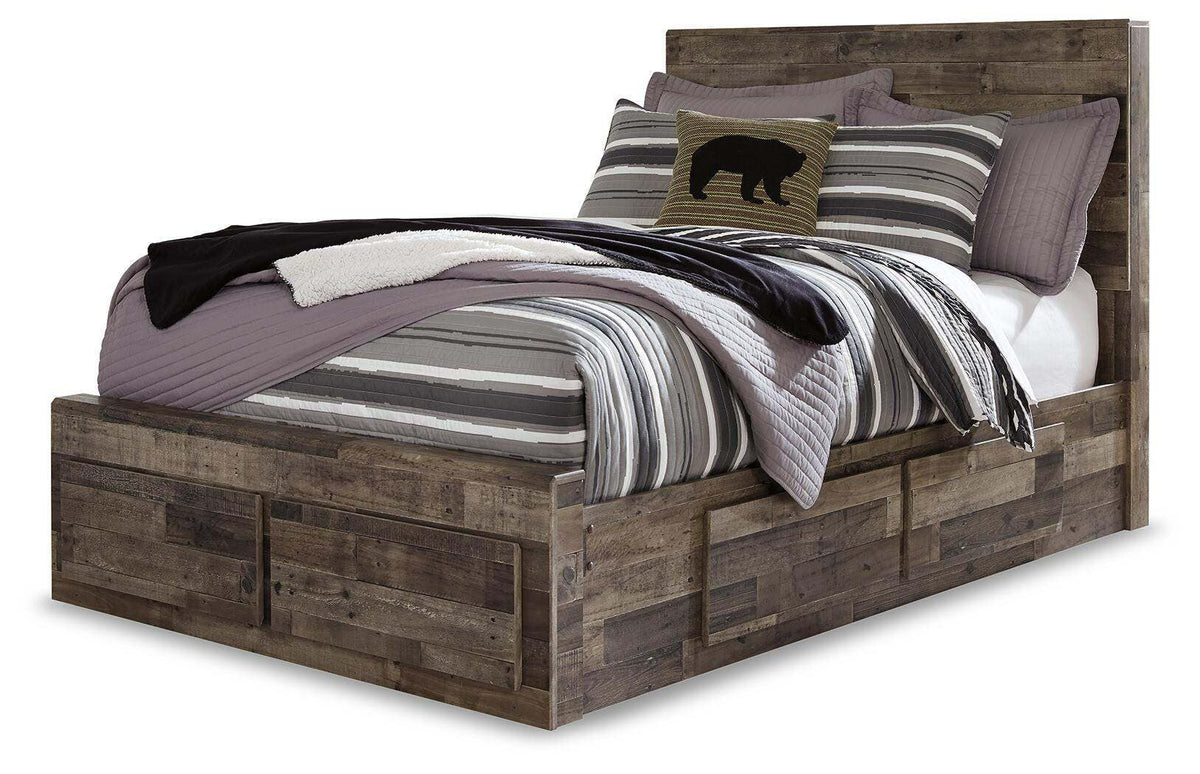 Derekson Panel Bed with 6 Storage Drawers - Full