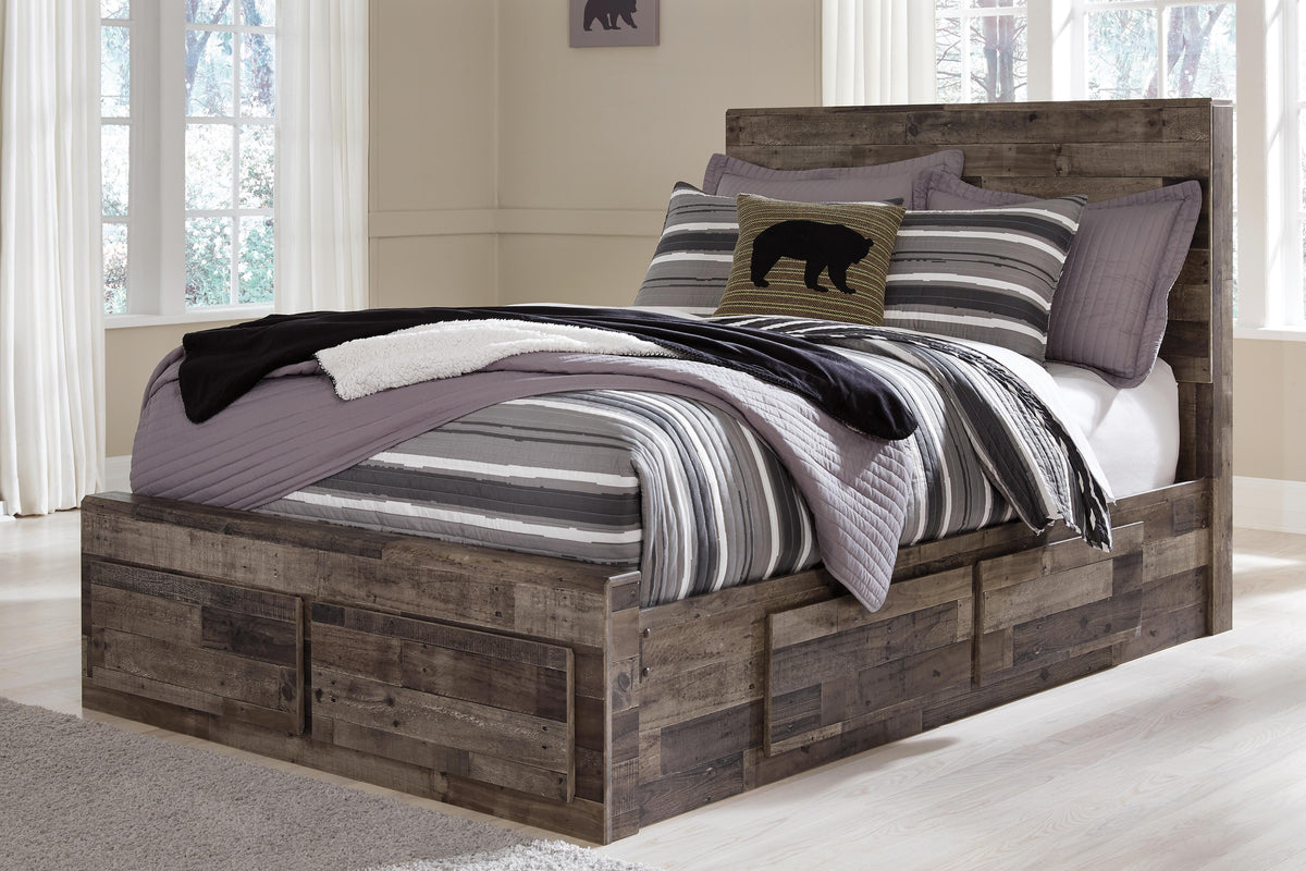 Derekson Panel Bed with 6 Storage Drawers - Full