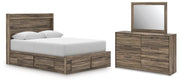 Elbrim Queen Panel Storage Bed, Dresser and Mirror