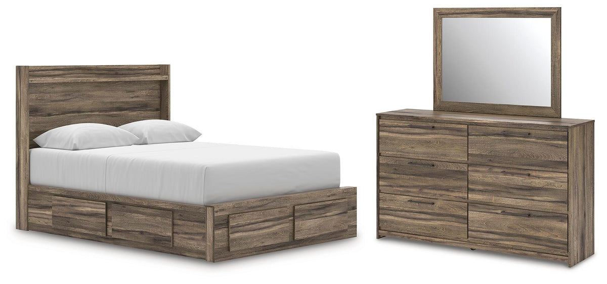 Elbrim Queen Panel Storage Bed, Dresser and Mirror