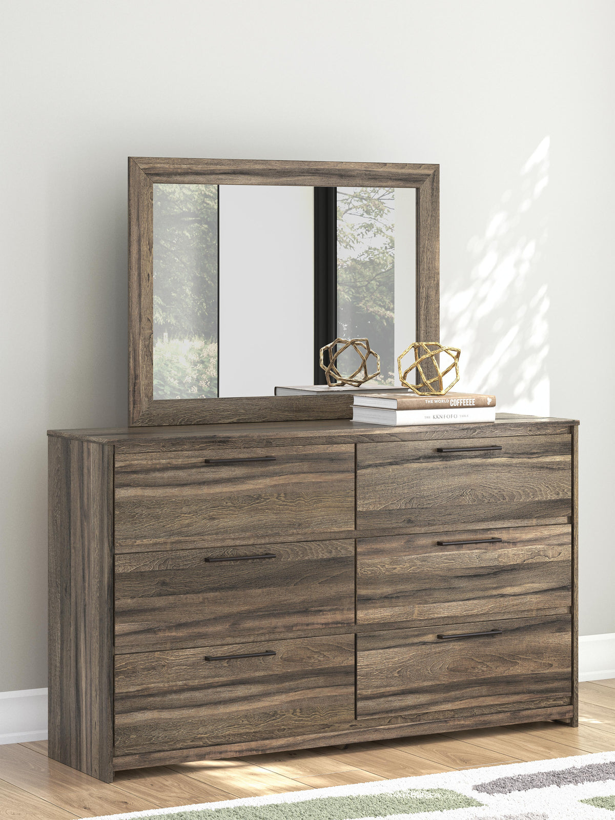 Elbrim Full Panel Storage Bed, Dresser and Mirror