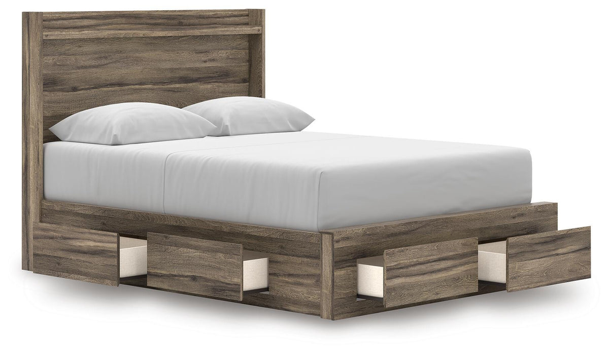 Elbrim Queen Panel Storage Bed, Dresser and Mirror