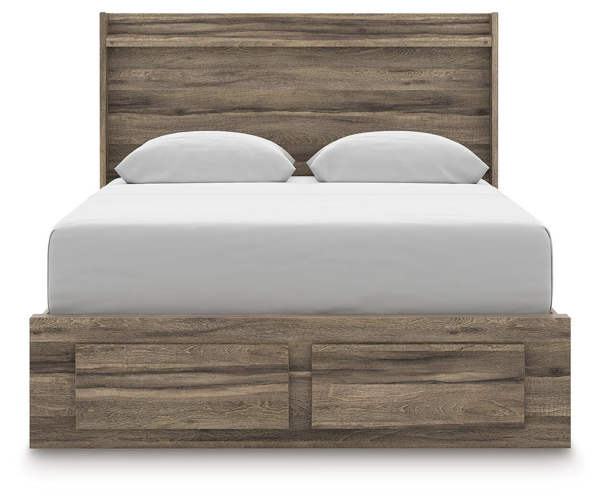 Elbrim Queen Panel Storage Bed, Dresser and Mirror