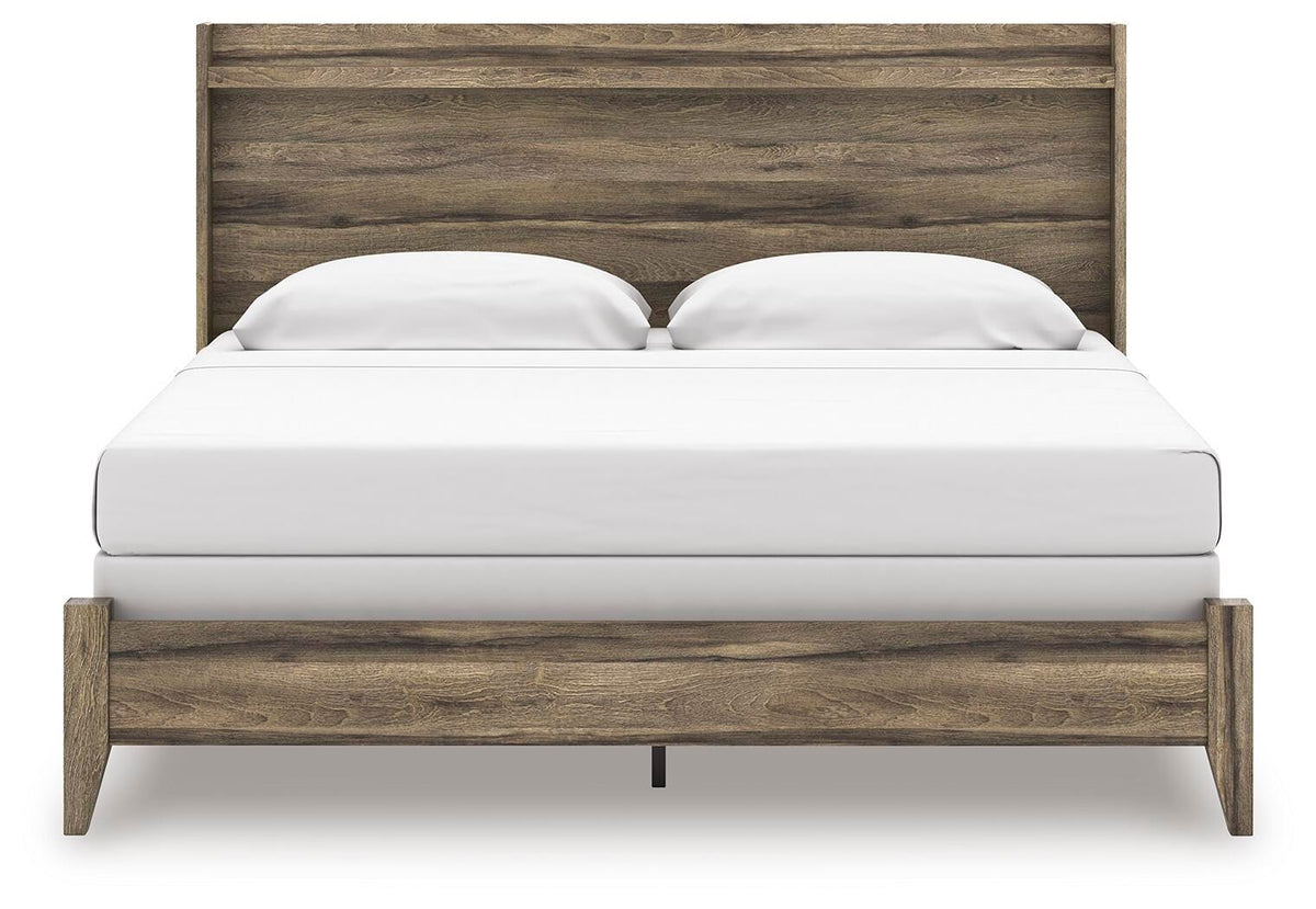 Elbrim King Panel Bed, Dresser, Mirror and Nightstand