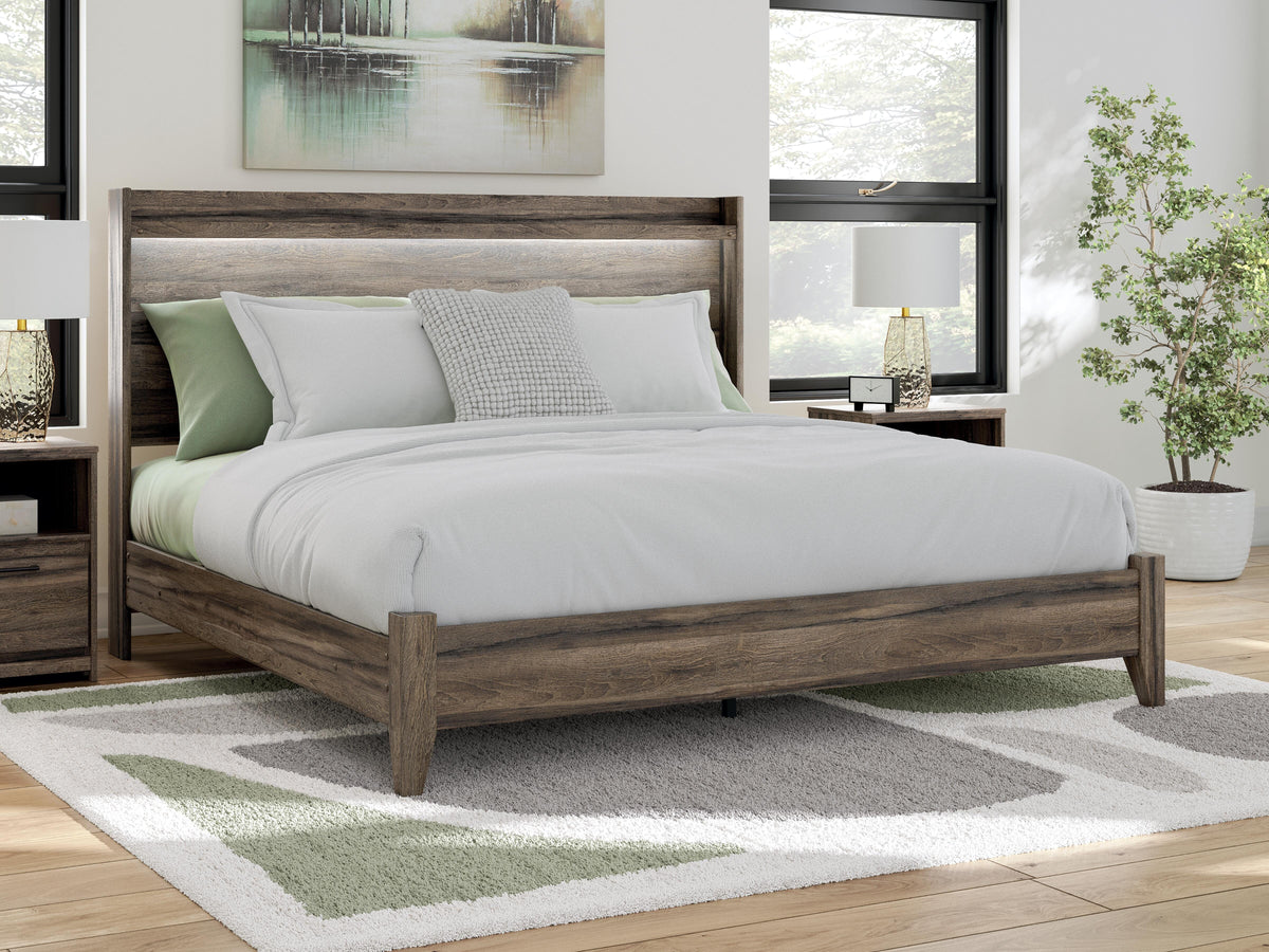 Elbrim King Panel Bed, Dresser, Mirror and 2 Nightstands