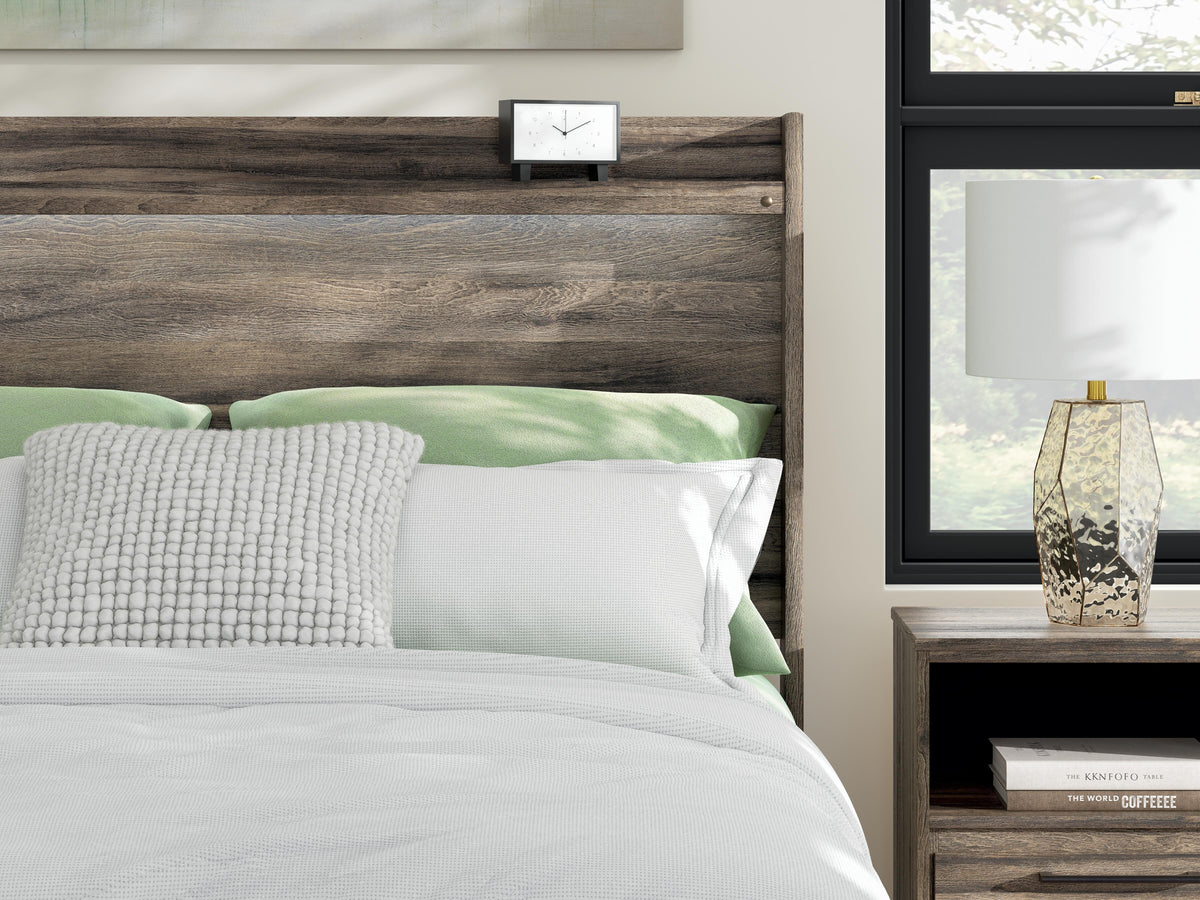 Elbrim King Panel Storage Bed, Dresser and Nightstand
