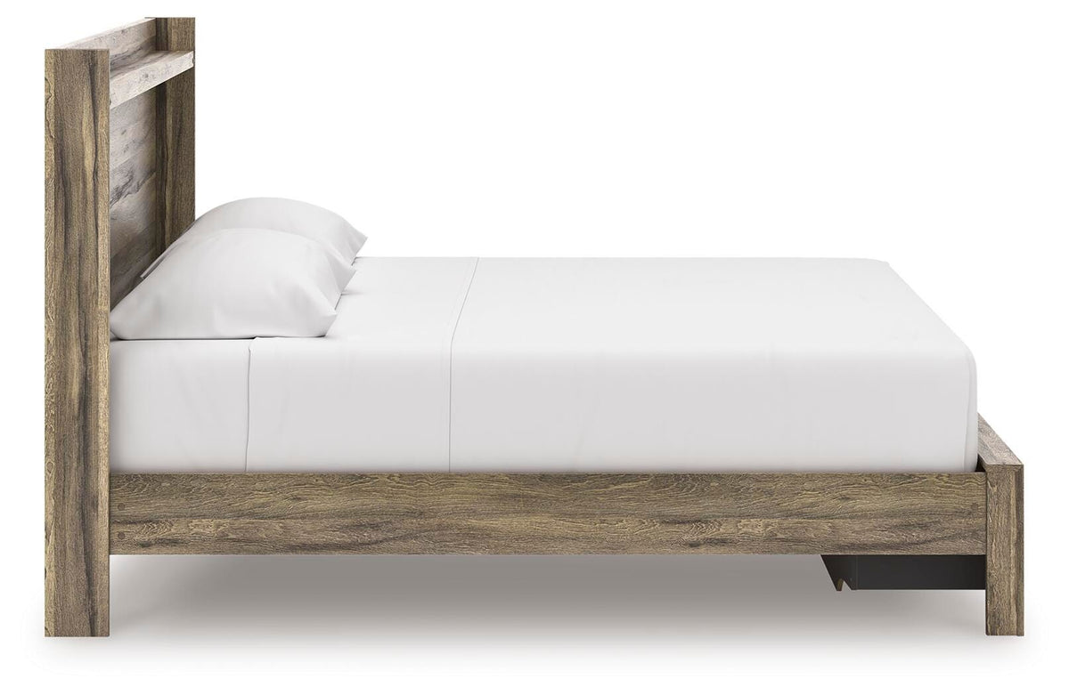 Elbrim King Panel Storage Bed, Dresser and Nightstand