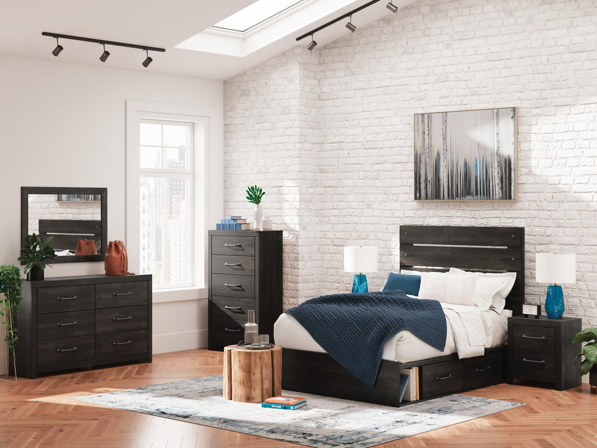 Hollivern Twin Panel Bed with Storage