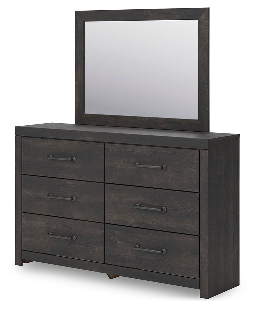 Hollivern Twin Panel Storage Bed, Dresser, Mirror and Chest